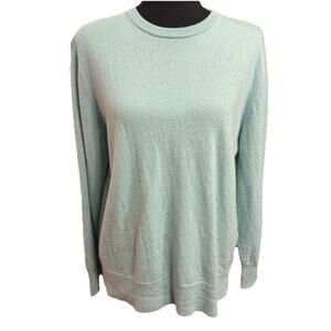 C&A Sweater XL Womens Wool Cashmere Blend Light Blue Quiet Luxury Preppy